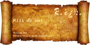 Rill Ábel névjegykártya