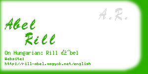 abel rill business card